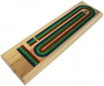 Cribbage Board - Three Track Red, Blue, and Green