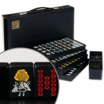 Japanese Riichi Mahjong Set with Black Tiles