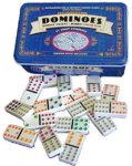 Double Twelve Color Dot Dominoes In Collectors Tin