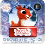 Rudolph the Red-Nosed Reindeer Checkers & Tic Tac Toe Set