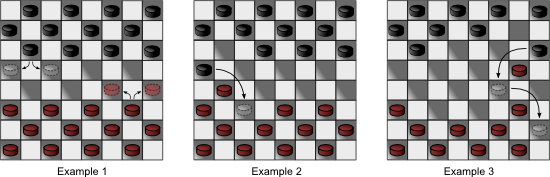 Checkers Moves (Examples 1, 2, 3)